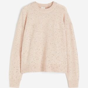 H&M Light Pink Knit Sweater with Shimmer